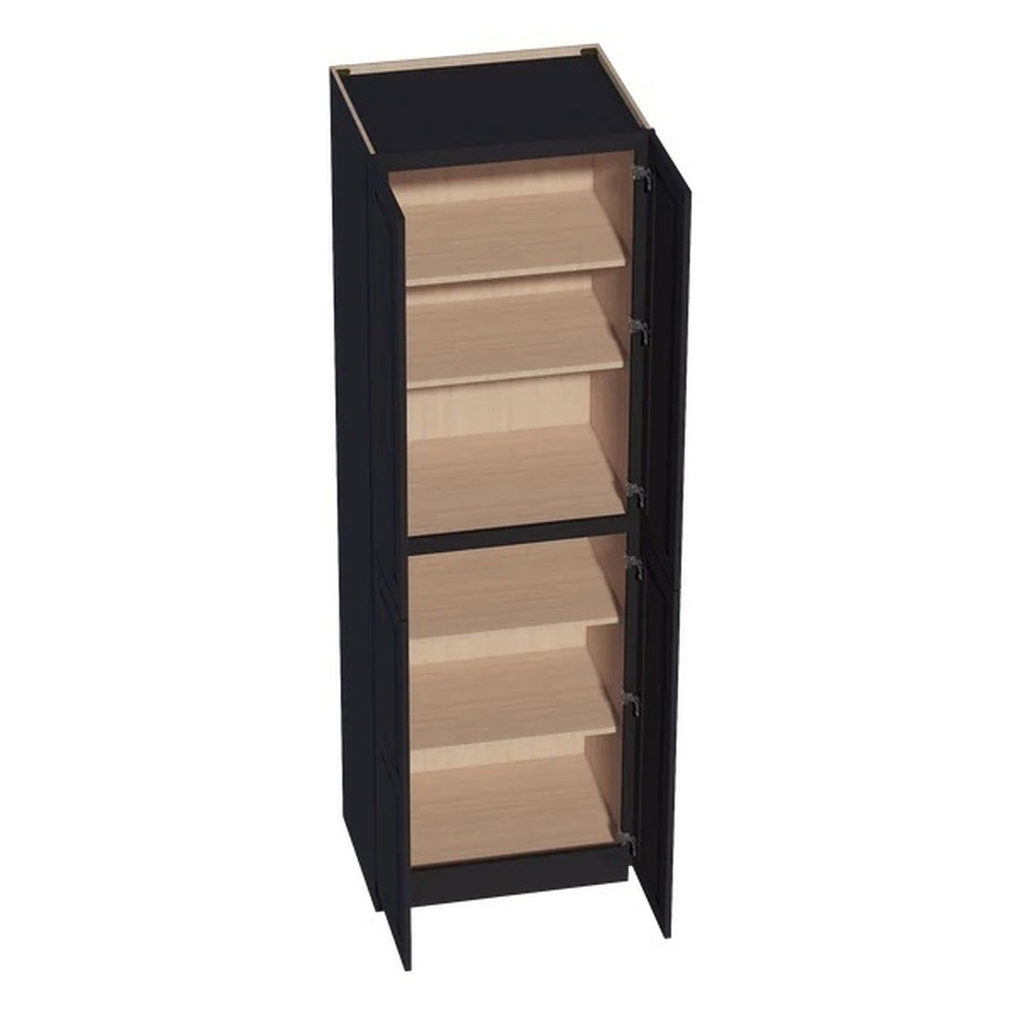 Shaker Tall Pantry Cabinet 36" (TP3696) · Ardelle - Ebony - Interior