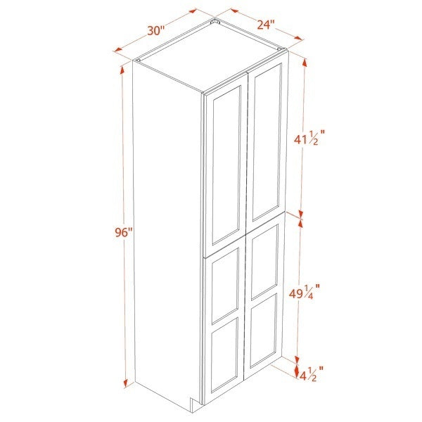 Quik Cabinets TP3696 Tallis Swan White - Dimensions