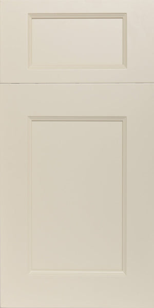 Swan White beveled shaker cabinet door - Tallis Series