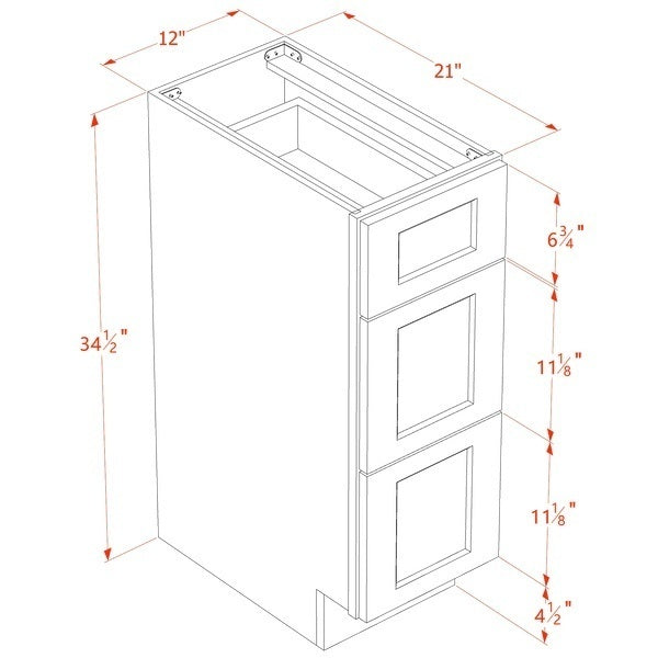 Quik Cabinets VDB1221 Ardelle Timber - Dimensions