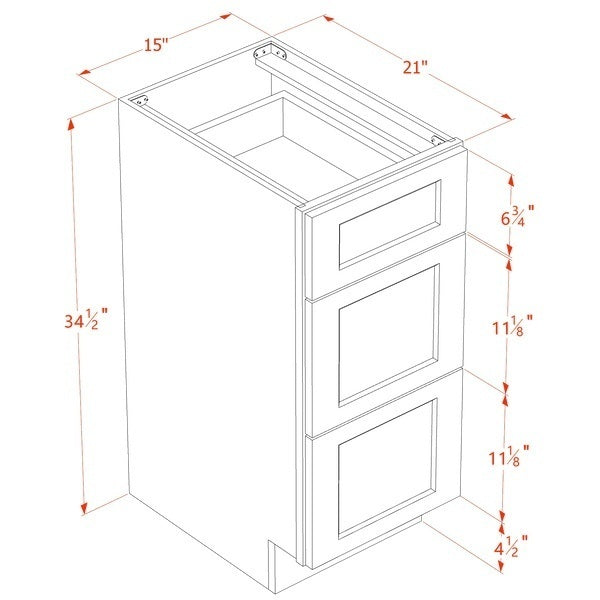 Quik Cabinets VDB1521 Tallis Swan White - Dimensions