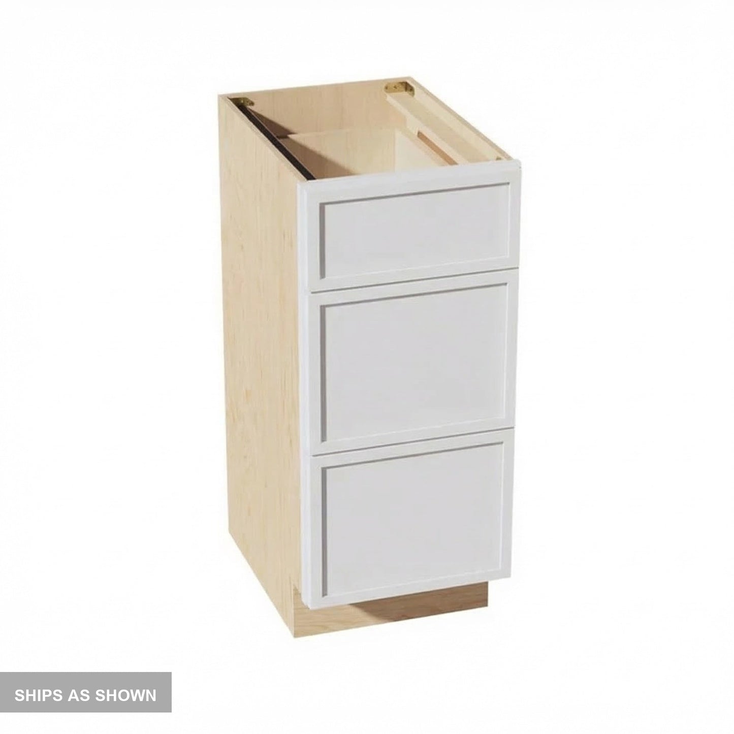Slim Shaker Vanity Drawer Cabinet 15" (VDB1521) · Slim - Frost - Flat Pack