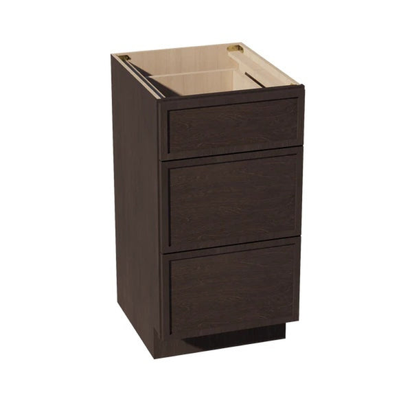 Slim Shaker Vanity Drawer Cabinet 18" (VDB1821) · Slim - Mocha - Hero