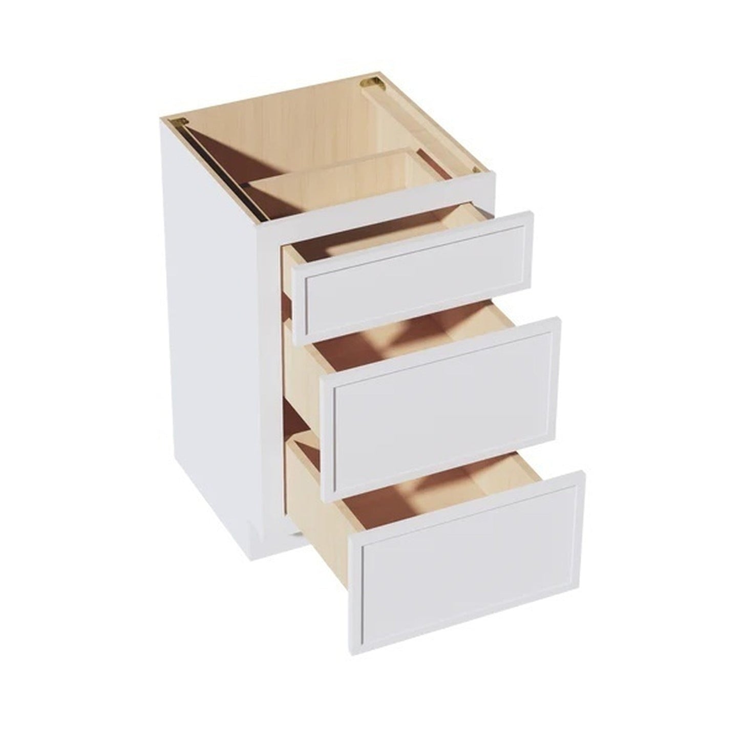 Slim Shaker Vanity Drawer Cabinet 21" (VDB2121) · Slim - Frost - Interior