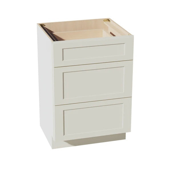 Shaker Vanity Drawer Cabinet 24" (VDB2421) · Tallis - Swan White - Hero
