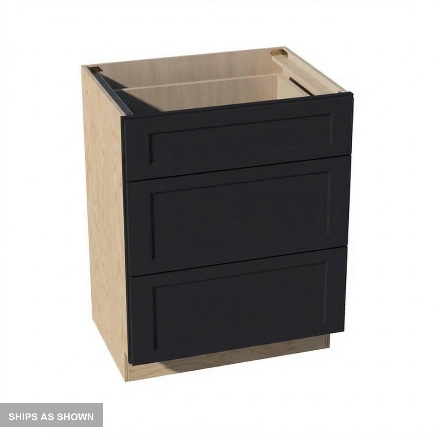 Shaker Vanity Drawer Cabinet 27" (VDB2721) · Ardelle - Ebony - Flat Pack