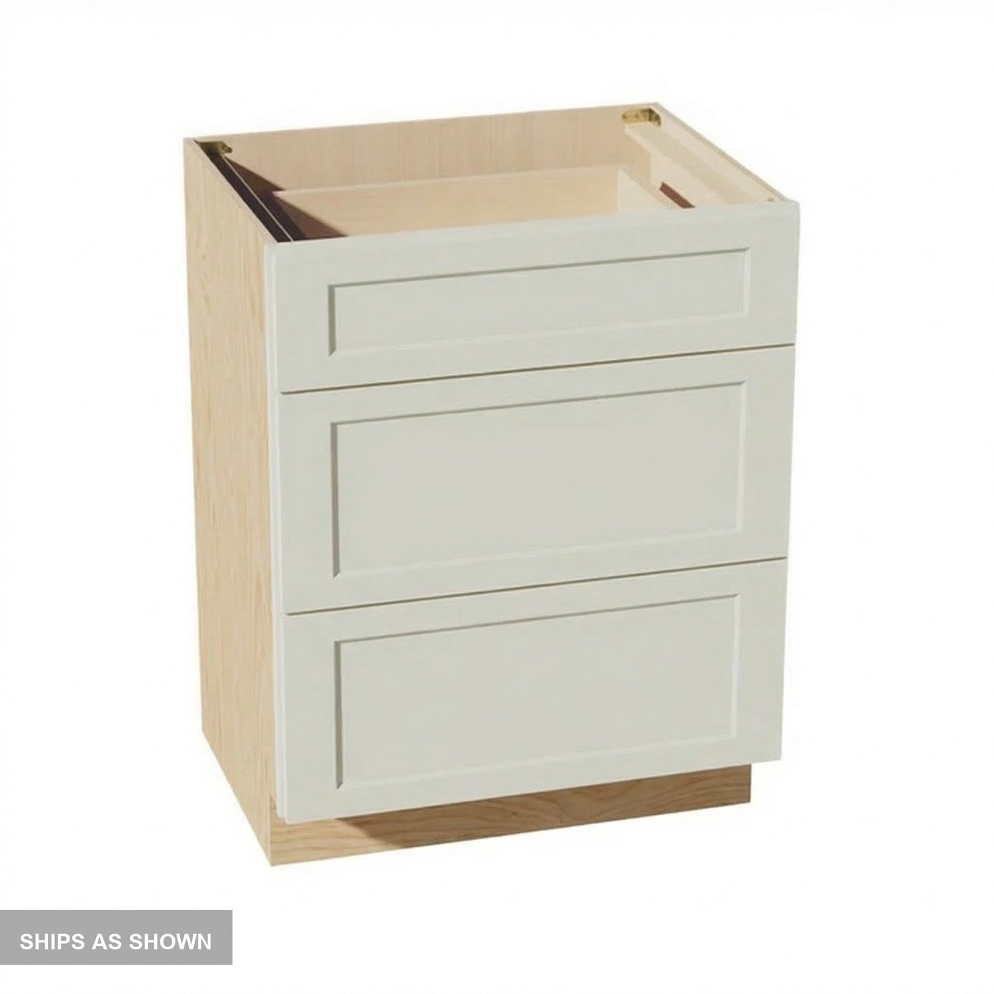 Shaker Vanity Drawer Cabinet 27" (VDB2721) · Tallis - Swan White - Flat Pack