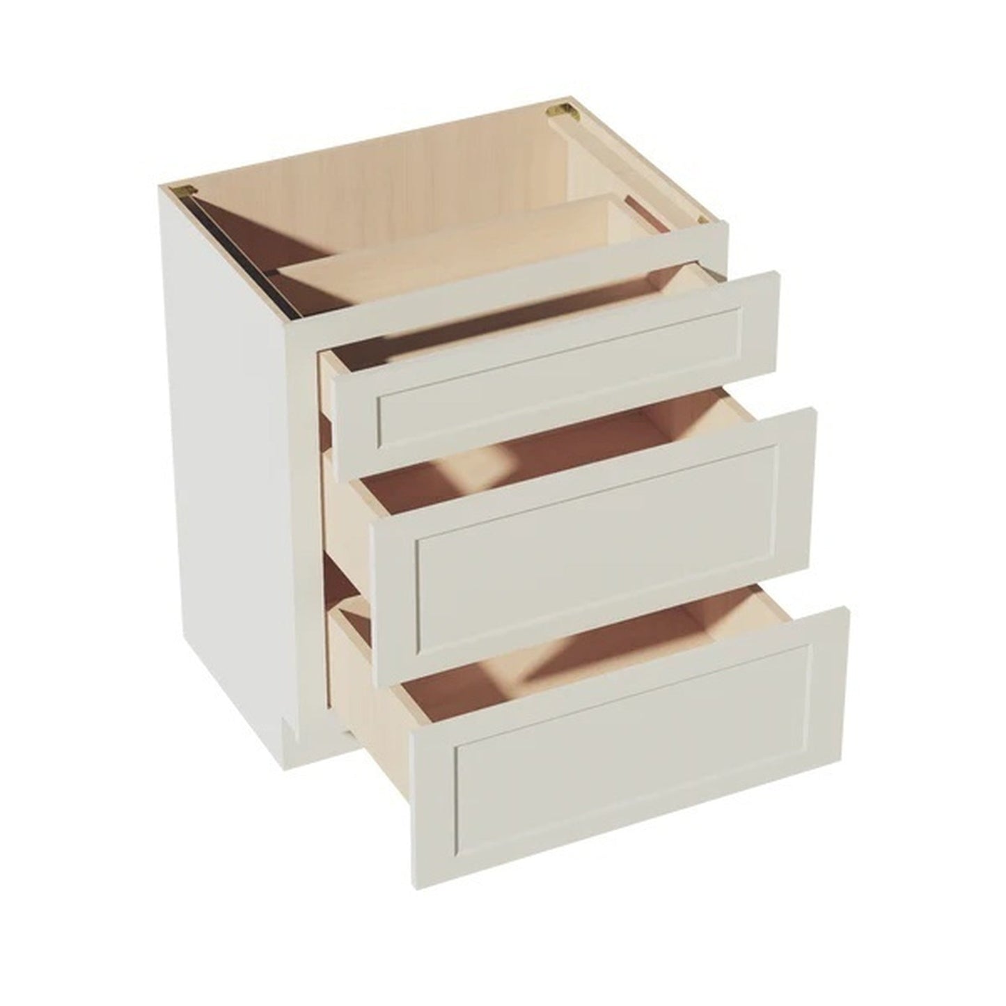 Shaker Vanity Drawer Cabinet 30" (VDB3021) · Tallis - Swan White - Interior