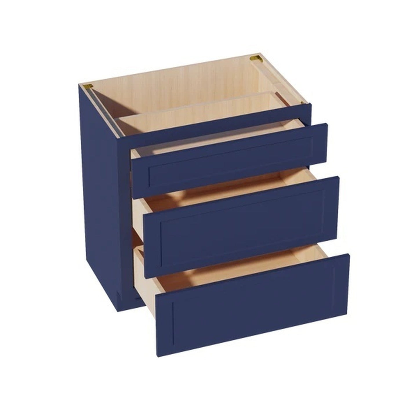 Shaker Vanity Drawer Cabinet 33" (VDB3321) · Ardelle - Blue - Interior
