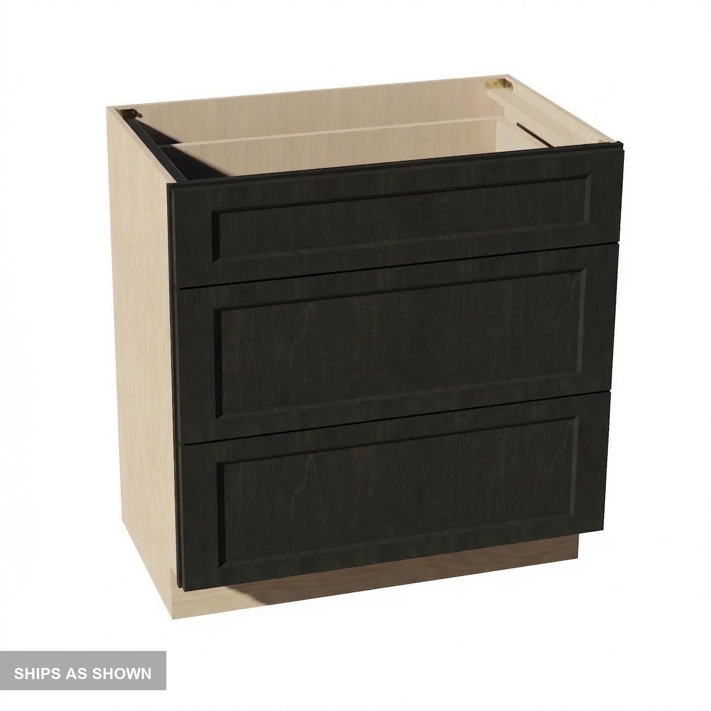 Shaker Vanity Drawer Cabinet 33" (VDB3321) · Ardelle - Charcoal - Flat Pack