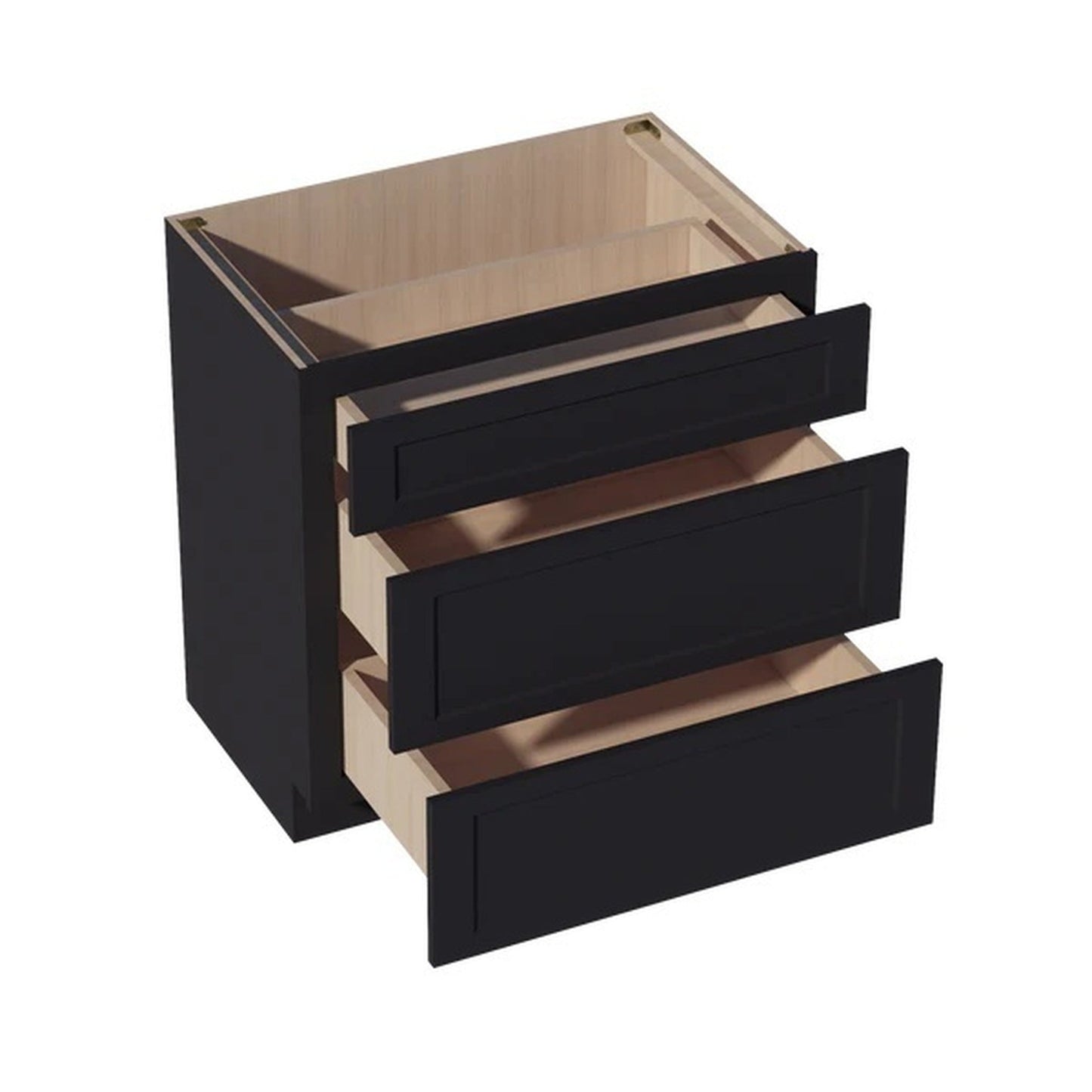 Shaker Vanity Drawer Cabinet 33" (VDB3321) · Ardelle - Ebony - Interior