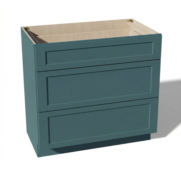 Shaker Vanity Drawer Cabinet 36" (VDB3621) · Tallis - Fairy Green - Hero