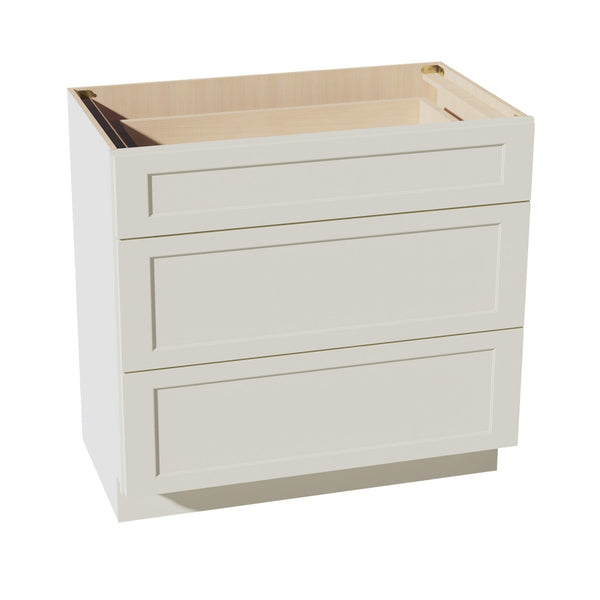 Shaker Vanity Drawer Cabinet 36" (VDB3621) · Tallis in Swan White