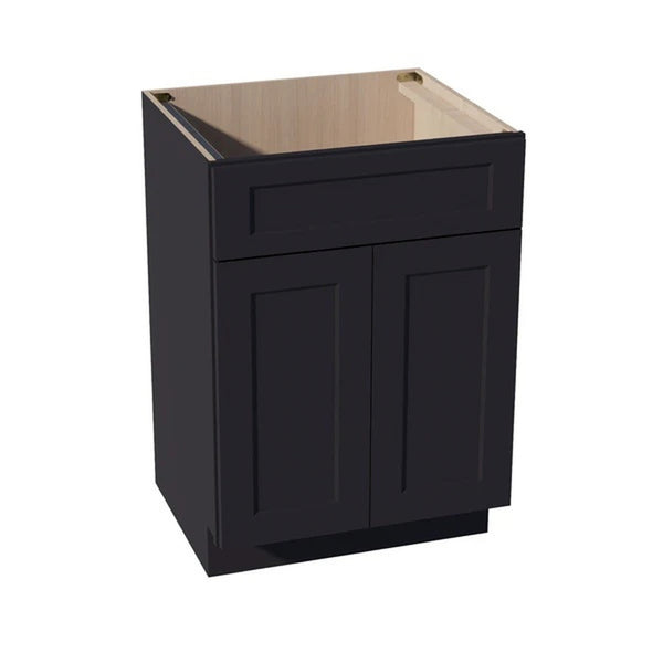 Shaker Sink Base Cabinet 24" (VSB2421) · Ardelle - Ebony - Hero
