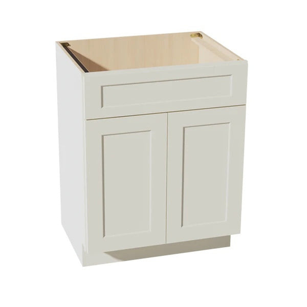 Shaker Sink Base Cabinet 27" (VSB2721) · Tallis - Swan White - Hero