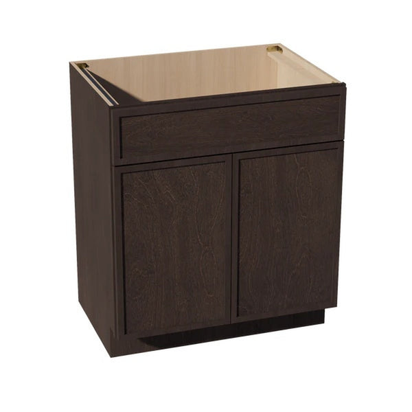 Slim Shaker Sink Base Cabinet 30" (VSB3021) · Slim - Mocha - Hero