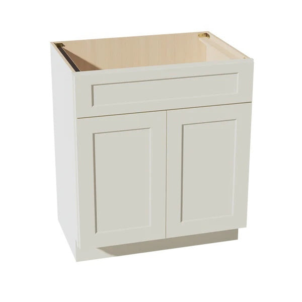 Shaker Sink Base Cabinet 30" (VSB3021) · Tallis in Swan White