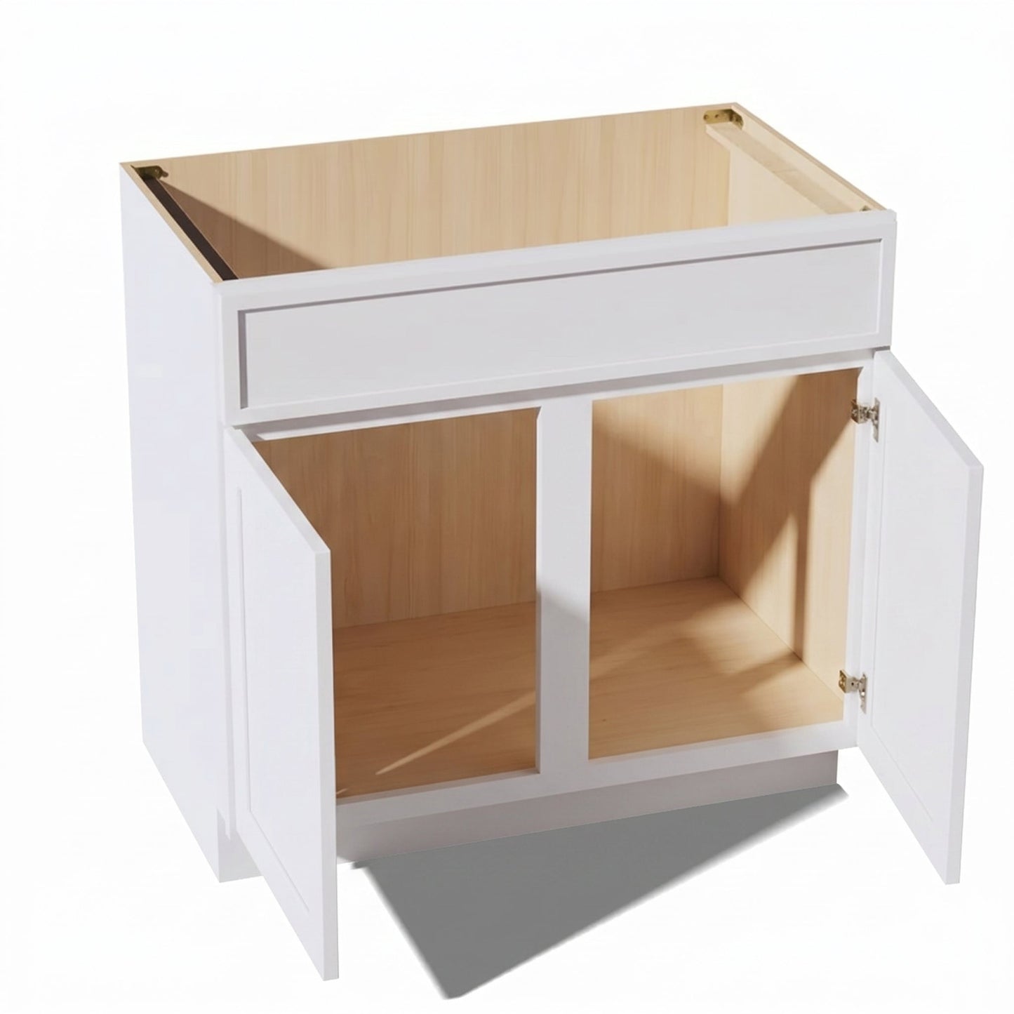 Slim Shaker Sink Base Cabinet 36" (VSB3621) · Slim - Frost - Interior