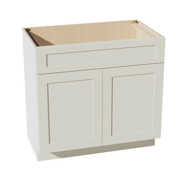 Shaker Sink Base Cabinet 36" (VSB3621) · Tallis - Swan White - Hero