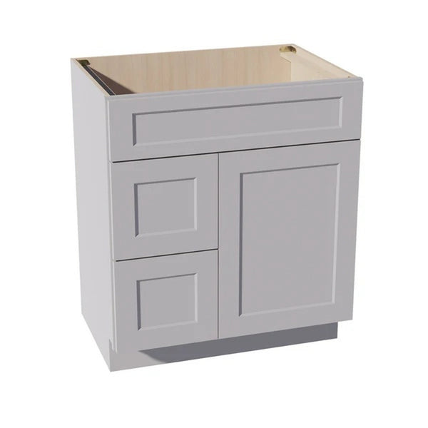 Shaker Vanity Drawer Cabinet 30" (VSD3021L) · Ardelle in Ash