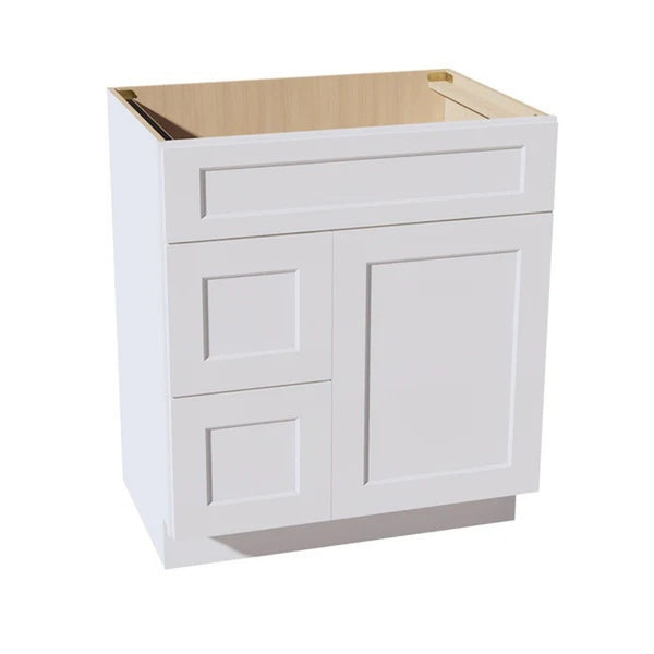 Shaker Vanity Drawer Cabinet 30" (VSD3021L) · Ardelle in White