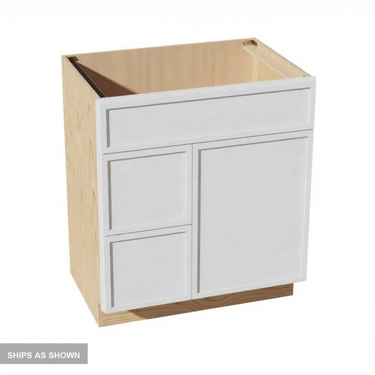 Quik Cabinets VSD3021L Slim Frost - Flatpack