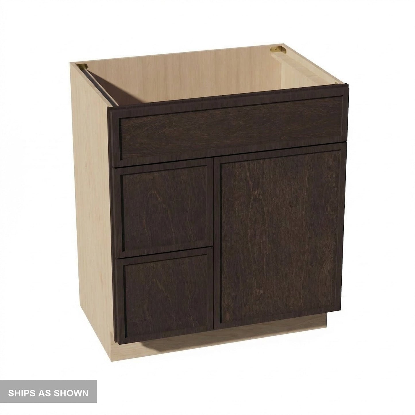 Quik Cabinets VSD3021L Slim Mocha - Flatpack