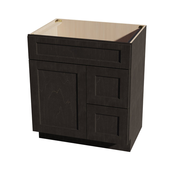 Shaker Vanity Drawer Cabinet 30" (VSD3021R) · Ardelle in Charcoal