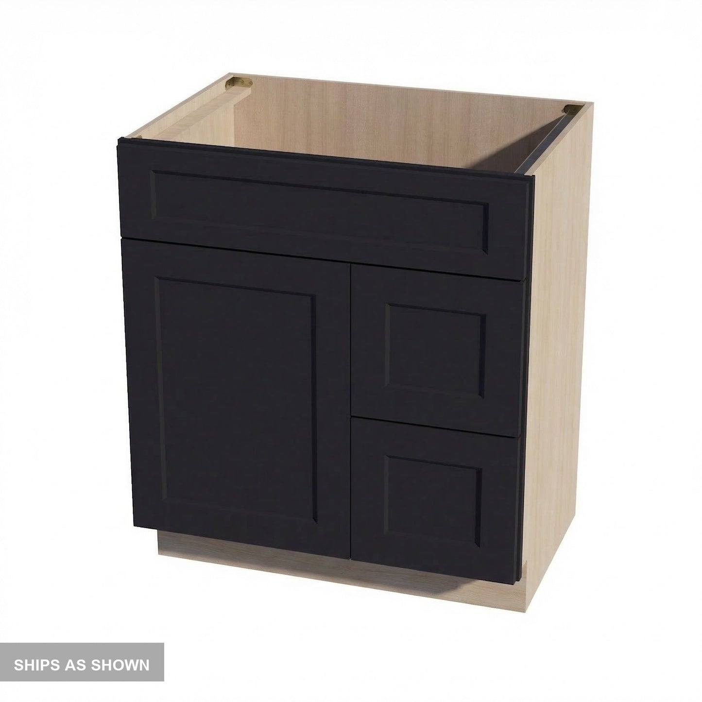 Quik Cabinets VSD3021R Ardelle Ebony - Flatpack