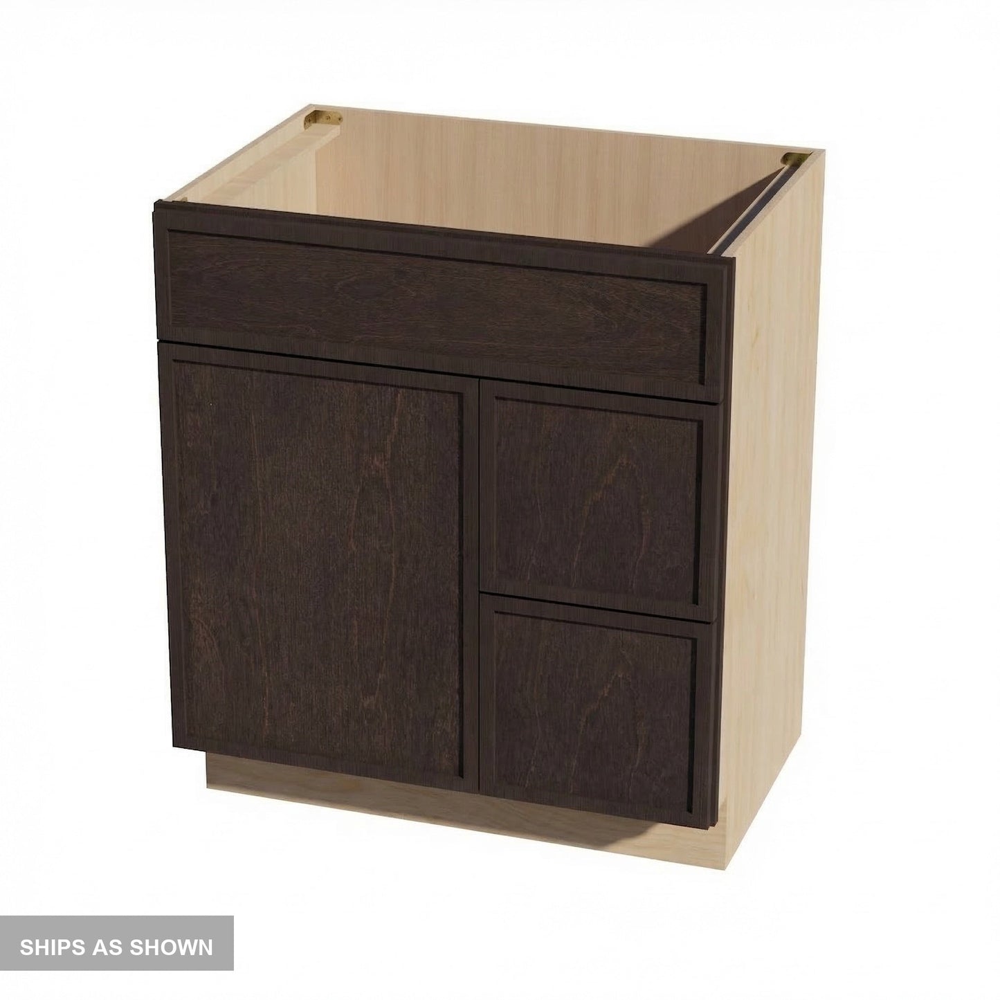 Quik Cabinets VSD3021R Slim Mocha - Flatpack