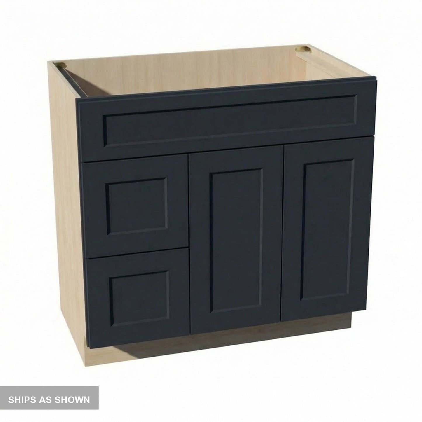 Quik Cabinets VSD3621L Ardelle Ebony - Flatpack