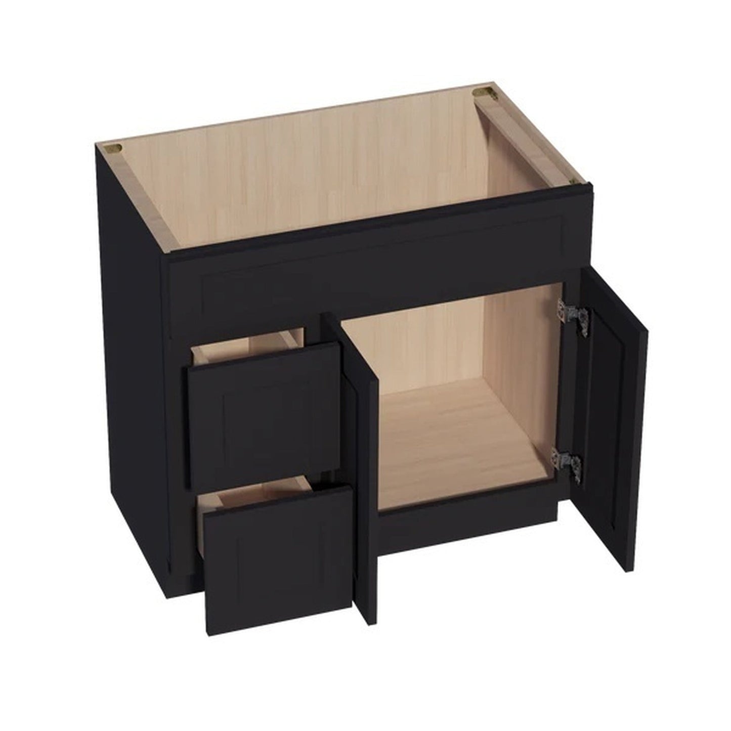 Quik Cabinets VSD3621L Ardelle Ebony - Interior