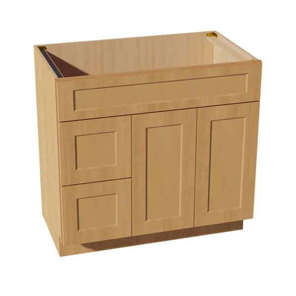 Shaker Vanity Drawer Cabinet 36" (VSD3621L) · Ardelle - Timber - Hero