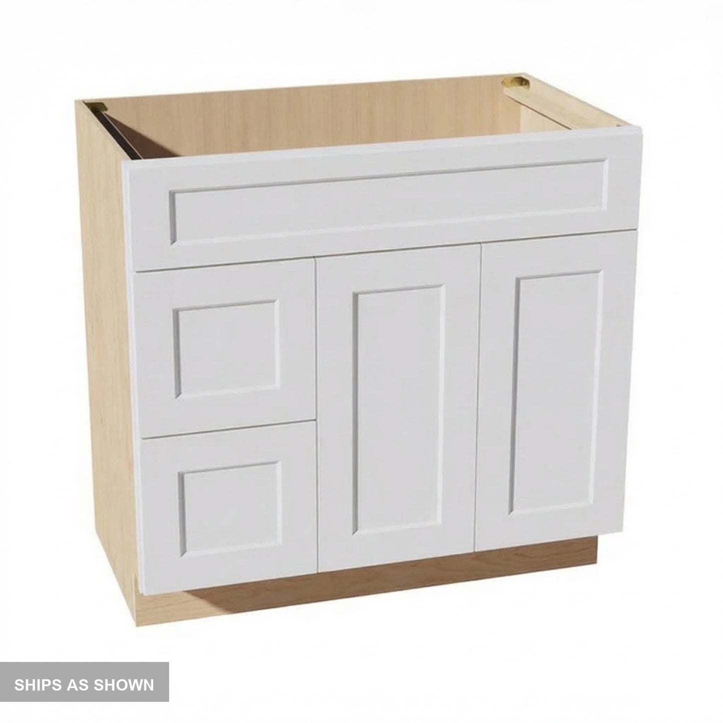 Quik Cabinets VSD3621L Ardelle White - Flatpack