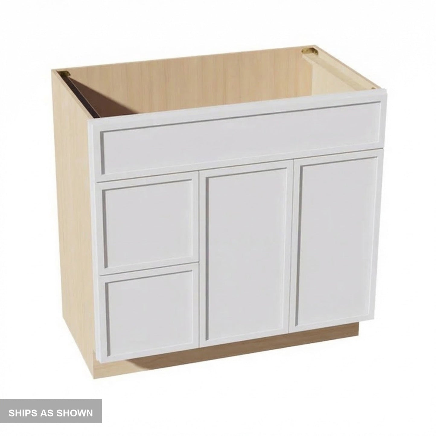 Quik Cabinets VSD3621L Slim Frost - Flatpack