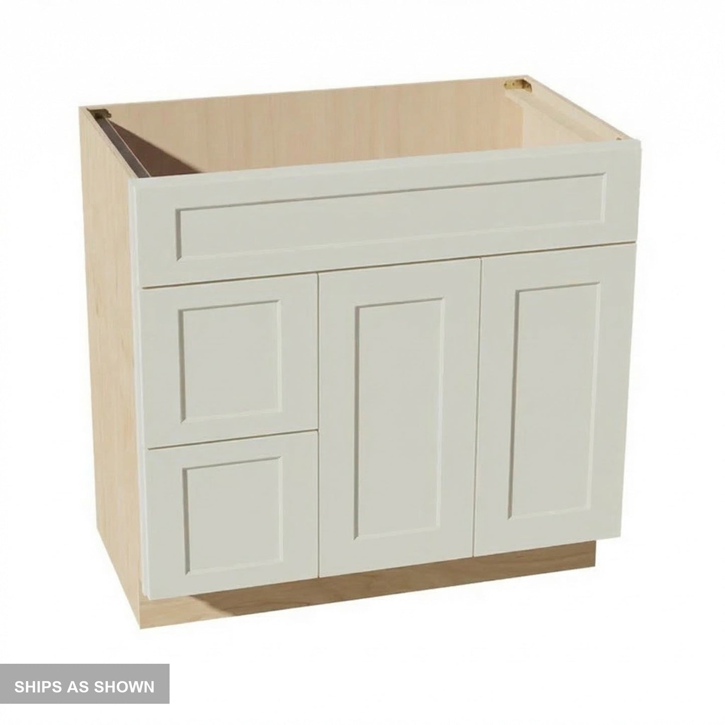 Quik Cabinets VSD3621L Tallis Swan White - Flatpack