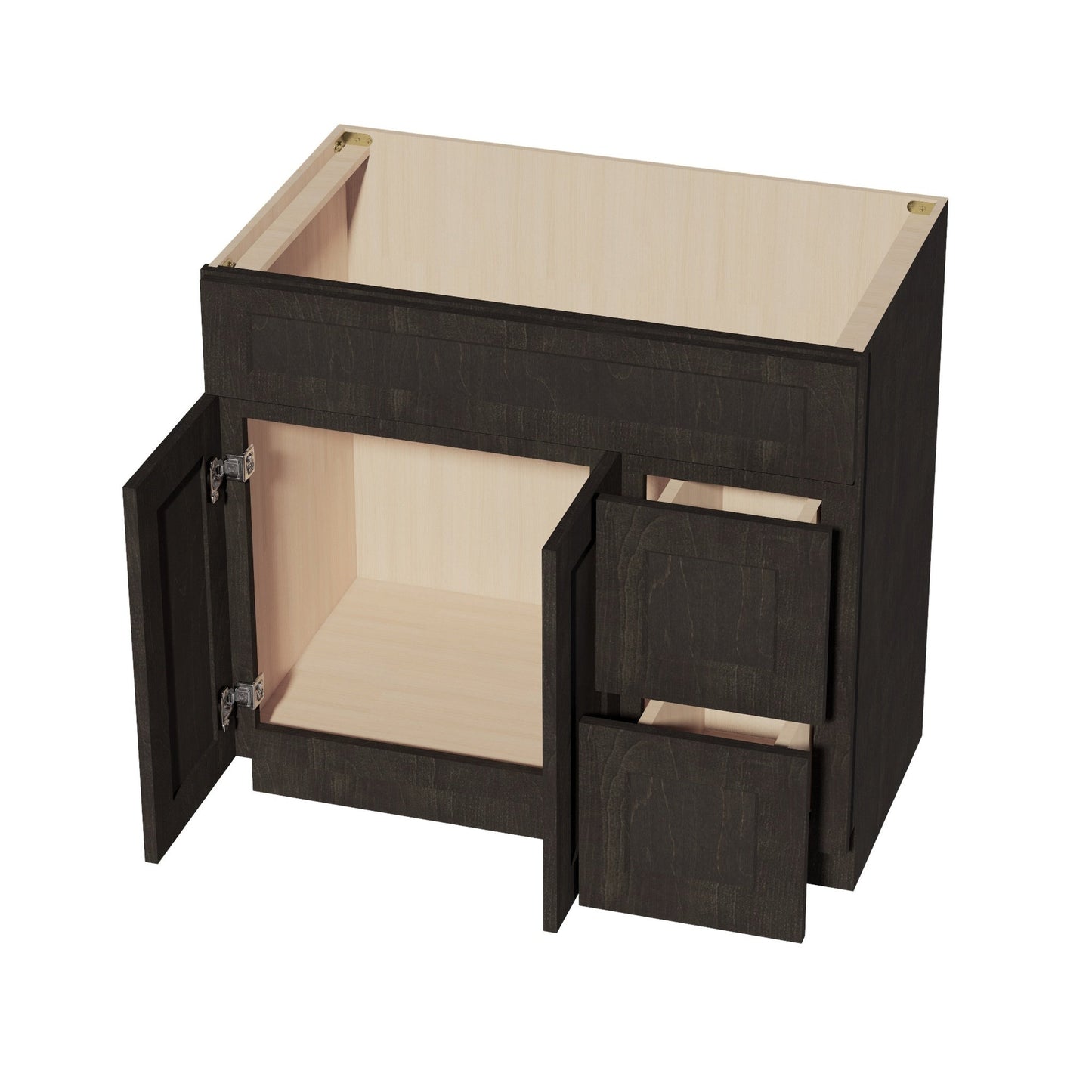 Quik Cabinets VSD3621R Ardelle Charcoal - Interior