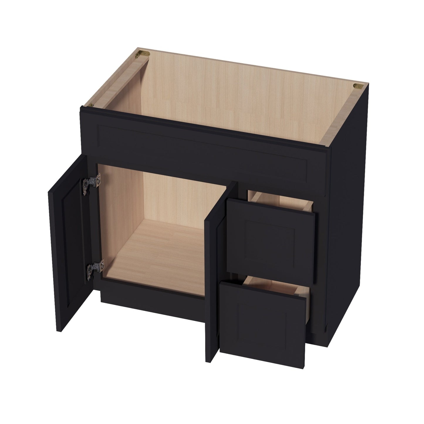 Quik Cabinets VSD3621R Ardelle Ebony - Interior