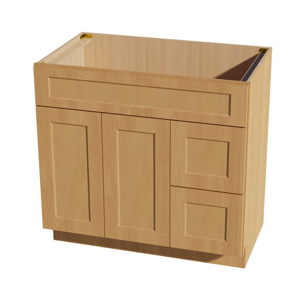 Shaker Vanity Drawer Cabinet 36" (VSD3621R) · Ardelle - Timber - Hero
