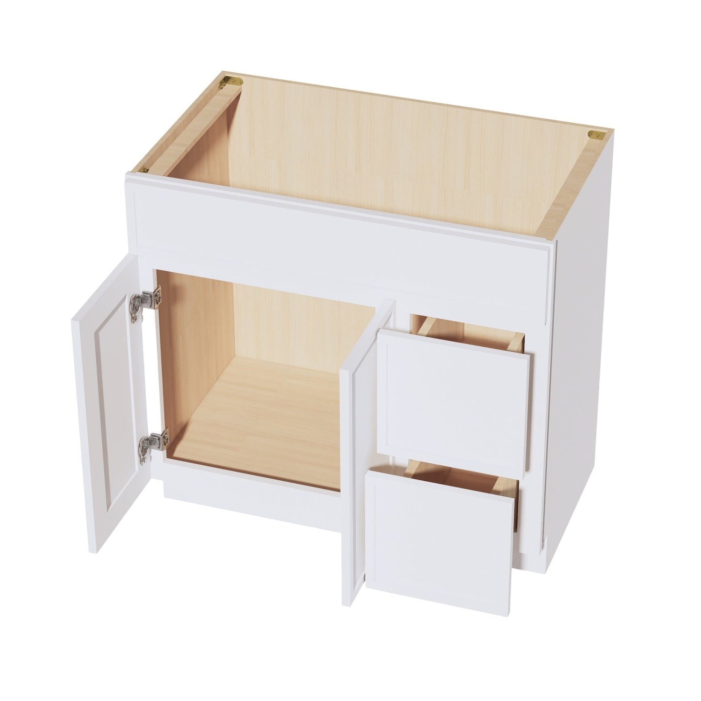 Quik Cabinets VSD3621R Slim Frost - Interior