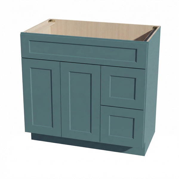 Shaker Vanity Drawer Cabinet 36" (VSD3621R) · Tallis - Fairy Green - Hero