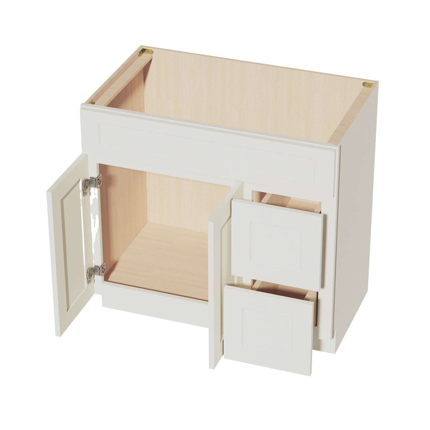 Quik Cabinets VSD3621R Tallis Swan White - Interior