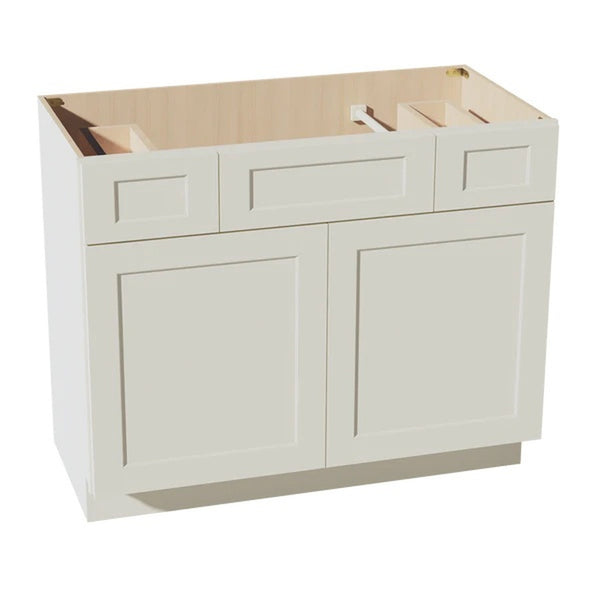 Shaker Vanity Drawer Cabinet 42" (VSD4221) · Tallis - Swan White - Hero