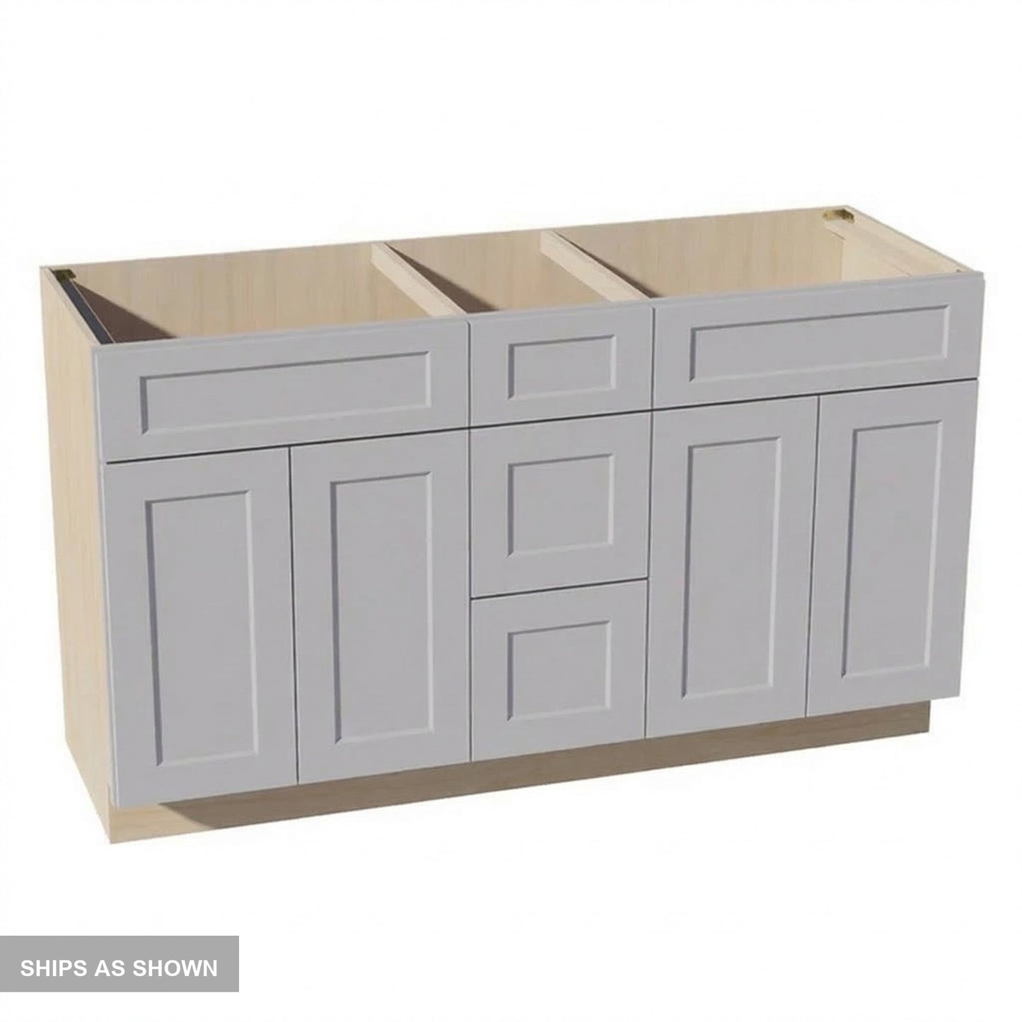 Quik Cabinets VSD60DOUBLE Ardelle Ash - Flatpack