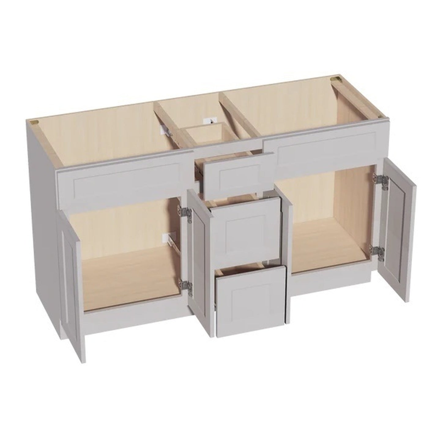 Quik Cabinets VSD60DOUBLE Ardelle Ash - Interior