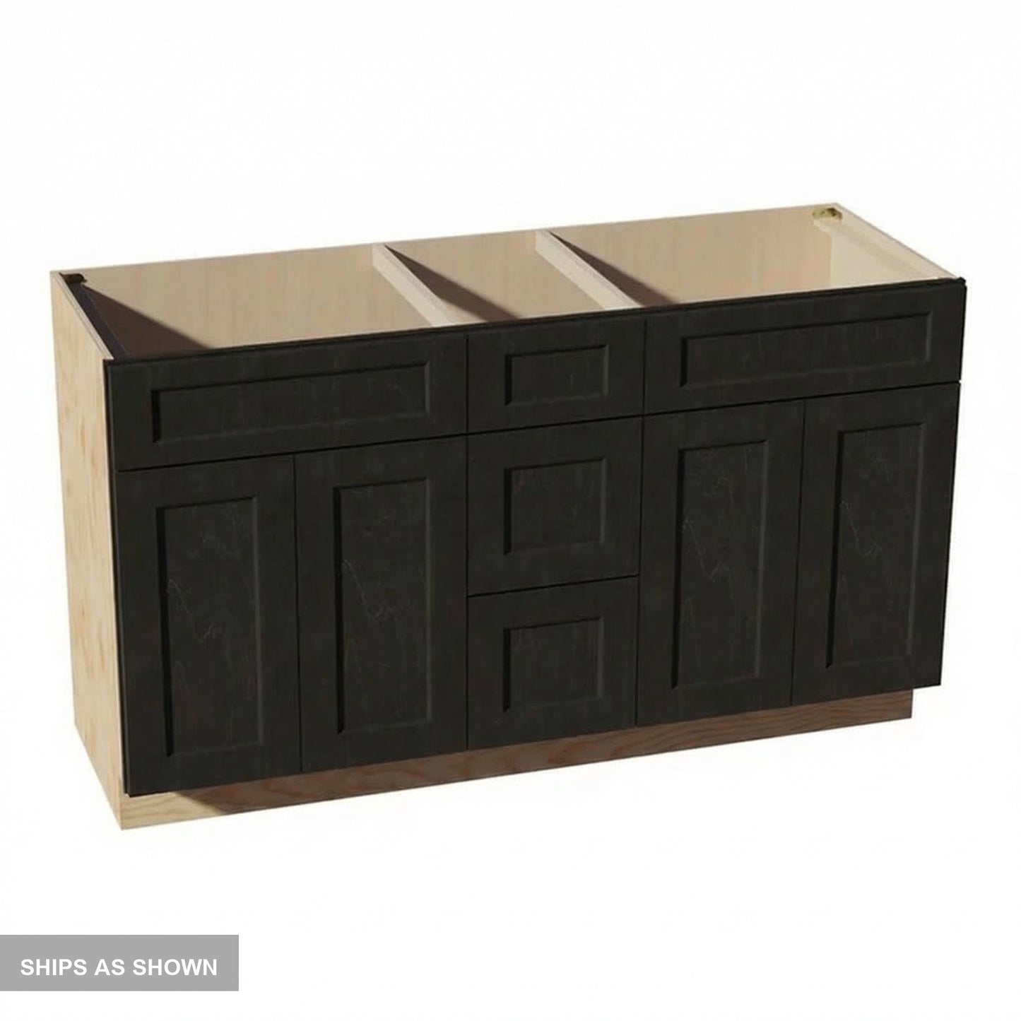 Quik Cabinets VSD60DOUBLE Ardelle Charcoal - Flatpack