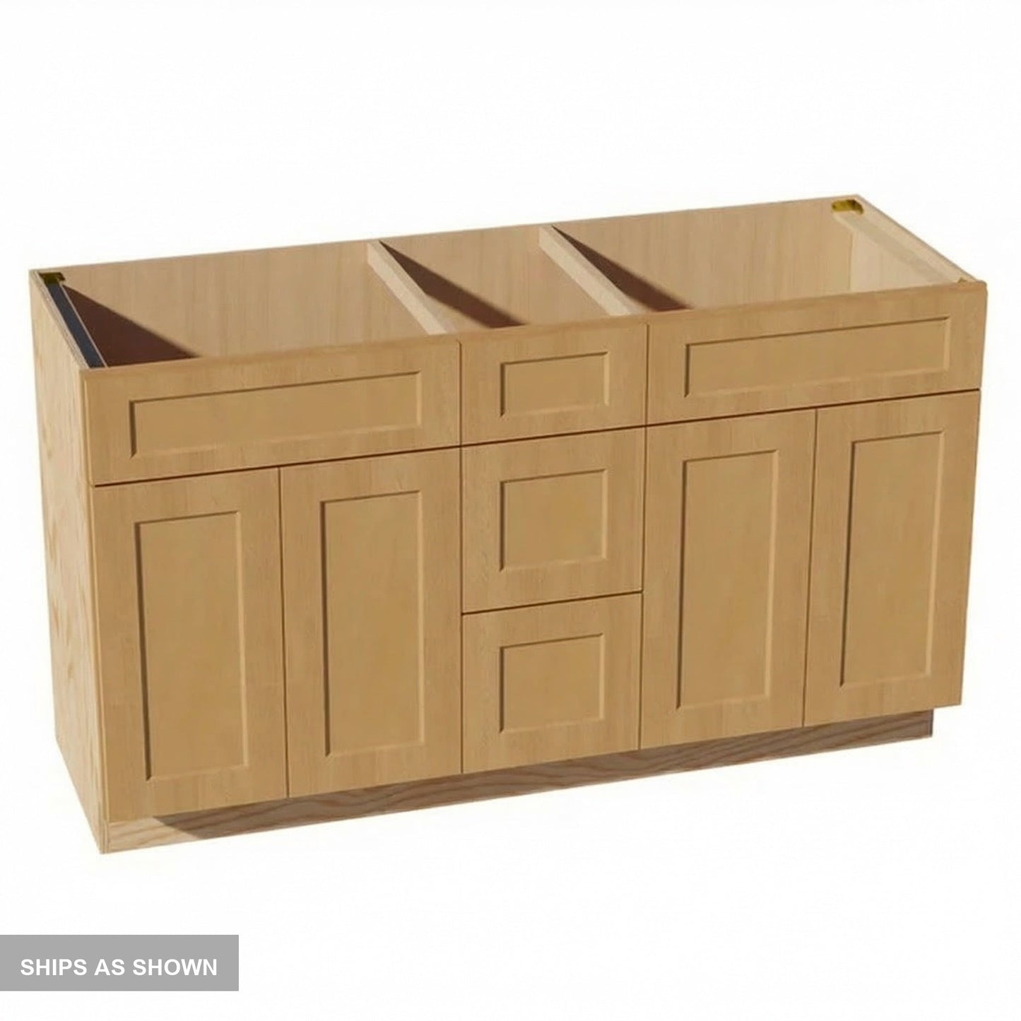 Quik Cabinets VSD60DOUBLE Ardelle Timber - Flatpack