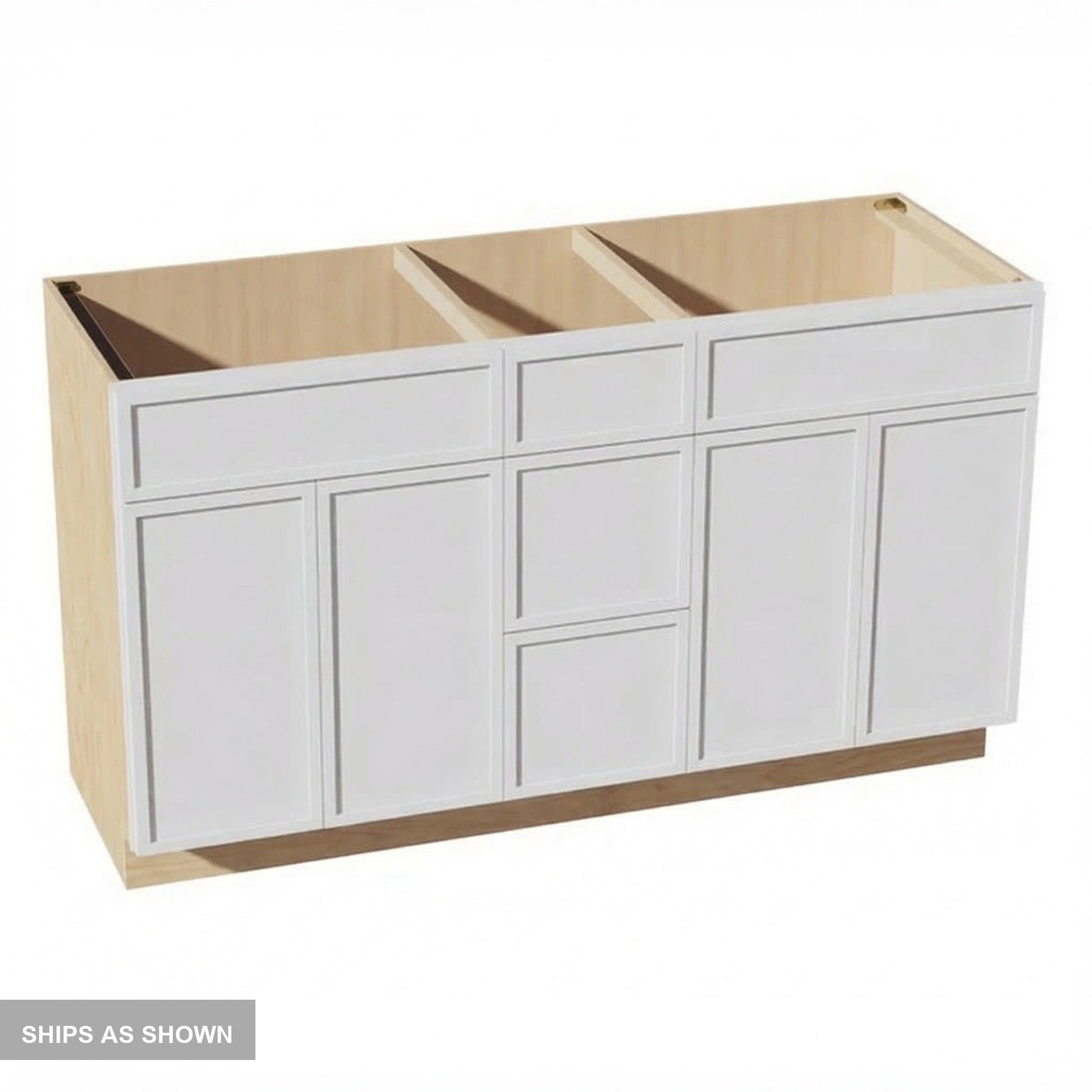 Slim Shaker Vanity Drawer Cabinet 60" (VSD60DOUBLE) · Slim