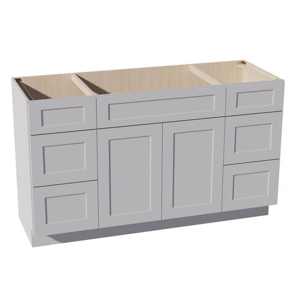 Shaker Vanity Drawer Cabinet 60" (VSD60SINGLE) · Ardelle - Ash - Hero