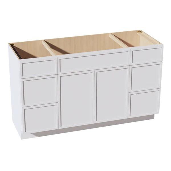 Slim Shaker Vanity Drawer Cabinet 60" (VSD60SINGLE) · Slim - Frost - Hero